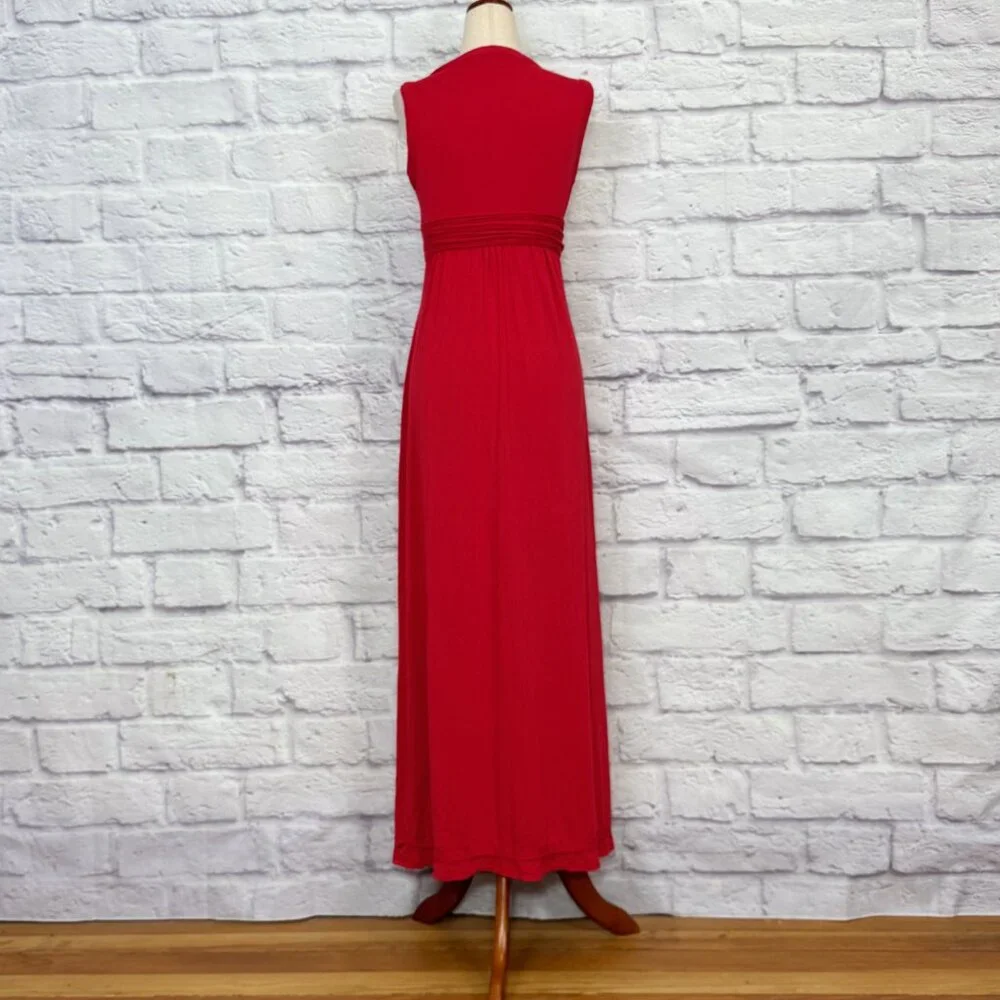 Max Studio Red Jersey Tiered Maxi Dress - Picture 2 of 6